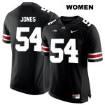 Women's NCAA Ohio State Buckeyes Matthew Jones #54 College Stitched Authentic Nike White Number Black Football Jersey LL20I60HP